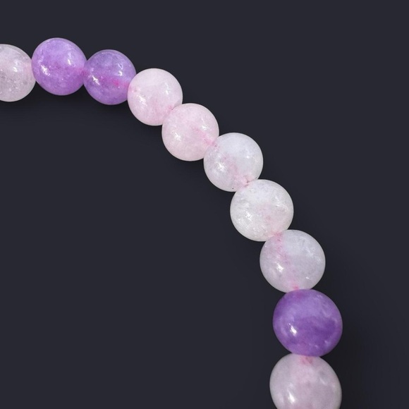 Quartz Gemstone Bead Bracelet 6mm - Picture 3 of 4